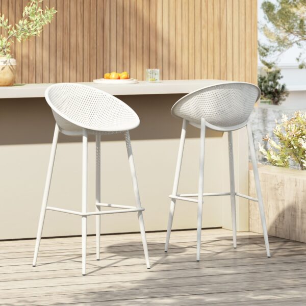 Gable - Barstool (Set of 2) - White