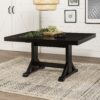 Classic Extendable Trestle Dining Table - Antique Black - Image 4
