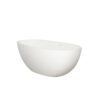 65.2" Freestanding Solid Surface Soaking Bathtub For Bathroom - Matte White - Image 5