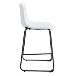 (Set of 2) Modern Minimalist Style Material Bar Stools, Suitable For Kitchen, Bar And Modern Home Design - White