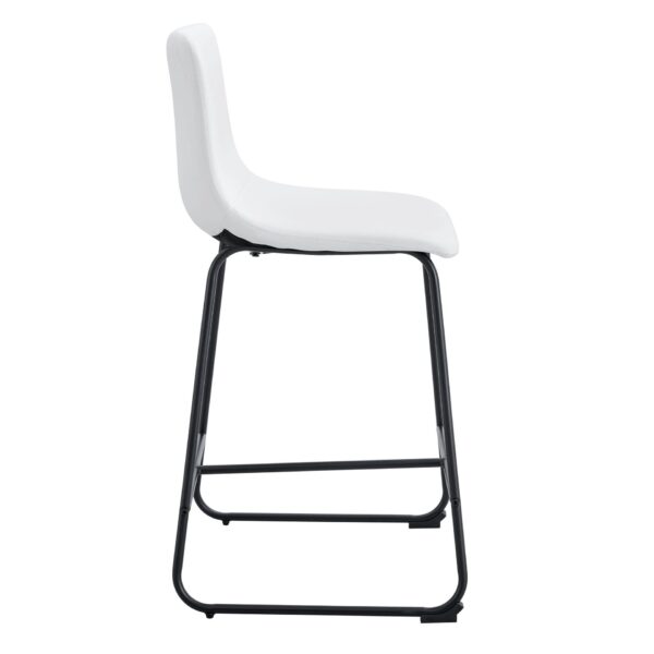 (Set of 2) Modern Minimalist Style Material Bar Stools, Suitable For Kitchen, Bar And Modern Home Design - White