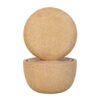 Cement Round Water Fountain With Light And Pump - Beige / Yellow - Image 5