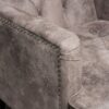 Vitality - Club Chair With Button Tufted Diamond Stitching And Turned Legs - Brown / Gray - Image 8