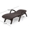 Polypropylene Resin Chaise Lounge With Hand Crafted Details - Dark Brown - Image 3