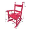 Children's Rocking Chair Indoor Or Outdoor, Suitable For Kids, Durable - Red - Image 10