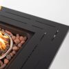 28" Wicker Square Fire Pit Table - Black Brown - Image 8