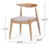 Candescent - Dining Chair With Curved Back And Wood Frame (Set of 2) - Beige - Image 2