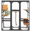 Outdoor Cat House, Diy Cat Enclosure With Double Enter Doors - Black Brown - Image 7