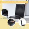 (Set of 4) Backrest Chairs With Silver Metal Legs A Perfect Match For Minimalist And Modern Home Styles - Black / Silver - Image 7