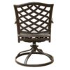 Outdoor Patio Aluminum Swivel Rocker Dining Chair With Cushion (Set of 2) - Cast Slate - Image 5
