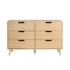 Mid-Century Hans 6 Drawer Dresser With Cut-Out Handles - Riviera Brown - Image 2