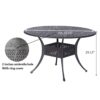 Round 4 Person 48.03" Long Aluminum Dining Set With Cushions - Dark Gray / White - Image 9