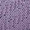 Bordeaux - Knitted Cotton Round Pouf Ottoman - Lavender - Image 6