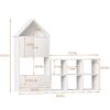 Versatile Kids Bookshelf With House-Shaped Design Multifunctional Storage, Durable - White - Image 3