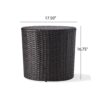 Barrel Side Table With Handcrafted Details - Brown - Image 3