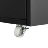 26" Office Furniture Copier Cabinet 2 Door Steel Copier Stand Mobile Pedestal File Printer Stand - Black - Image 3