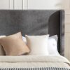 Harper - Tall Headboard Upholstered Bed With High Headboard - Gray - Image 9