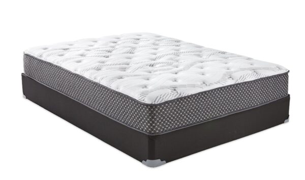 10" Twin Quilted Hybrid Mattress, Medium Firm - Black / White