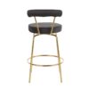 Rhonda - Glam Counter Stool (Set of 2) - Gold / Black - Image 5