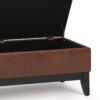 Oregon - Storage Ottoman Bench With Tray - Distressed Saddle Brown - Image 5