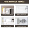 Aluminium Medicine Cabinet Mirror With 3 Colors LED Light And Defogging Function - White - Image 4