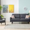 Bahamas - Sofa And Chair Set With 2 Throw Pillows - Dark Gray - Image 6