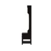 3 In 1 Wooden Hallway Hall Tree With Storage Drawers, Coat Rack, Shoe Rack Bench, And Cushion - Amber Graphite / Black - Image 14