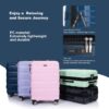 3 Piece Luggage Sets Pc Lightweight & Durable Expandable Suitcase With Two Hooks, Double Spinner Wheels, Tsa Lock, (21/25/29) - Dark Blue - Image 6