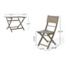 Positano - Foldable Dining Set - Gray - Image 20