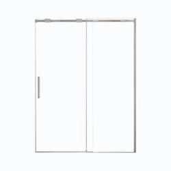 Polished Semi Frame Single Sliding Shower Door With 304 Stainless Steel And Clear Tempered Glass - Chrome