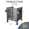 3Ft X 3Ft Air Conditioner Fence For Outdoor Units, Metal Privacy Fence Cover, Perfect To Conceal Air Conditioning Units - Charcoal - Image 5