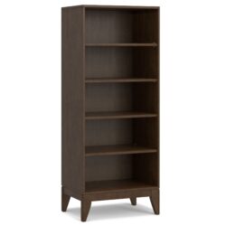 Harper - 5 Shelf Bookcase - Walnut Brown