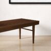 Mia - Mid-Century Modern Bench - Dark Brown - Image 15