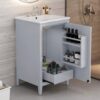 Modern 20.3" Bathroom Vanity With Sink And Functional Storage - Gray - Image 4