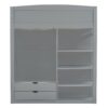 Full Size Loft Bed With Desk, Wardrobes, 4 Drawers And 4 Shelves - Gray - Image 8