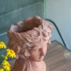 8X9X11.5" Head Bust Planter, Greek Style Cement Head Planter, Indoor Outdoor Home Garden Decor - Brown - Image 13