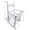 Children's Rocking Chair Indoor Or Outdoor, Suitable For Kids, Durable - White - Image 11