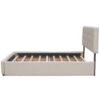 Queen Size Upholstered Platform Bed With 2 Drawers And 1 Twin Long Trundle - Dark Beige - Image 9