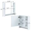 Wall Mounted Bathroom Storage Cabinet With Mirror Door, Medicine Cabinet, Over The Toilet Storage Cabinet With Shelves And Towel Rack - White - Image 3