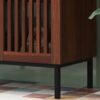 30" Vintage Bathroom Vanity With Ceramic Sink, Modern Bathroom Vanity Cabinet With 2 Soft Close Doors, Equpiied With 4 Sturdy Iron Legs - Antique Dark Brown - Image 17