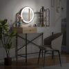 Makeup Vanity Desk With 3-Mode Lighted Mirror & Wireless Charging Station, Vanity Table With Drawer & 3 Open Shelves For Ample Storage Space, Dressing Table For Bedroom - White - Image 2