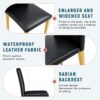 (Set of 4) Backrest Chairs With Gold Metal Legs A Perfect Pairing, Ideal For Minimalist And Modern Home Decor Styles - Black / Gold - Image 7