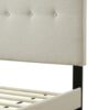 Full Sized Upholstered Bed With USB - Off White - Image 5