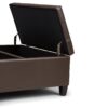 Harrison - Coffee Table Storage Ottoman - Chocolate Brown - Image 4
