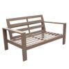 Loveseat, Wood Grained - Light Brown - Image 4
