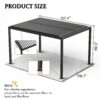 Louver Pergola Frame & Louvers - Black - Image 8