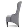 Alight - Upholstered Dining Chair With High Back And Birch Wood Legs - Light Gray - Image 4