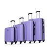 Luggage 4 Piece Lightweight Suitcase With Rotating Wheels, 24" And 28" With Tsa Lock, (16/20/24/28) - Light Purple - Image 12