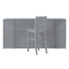 Full Size Murphy Bed With Drawers, Cabinets, And USB Ports - Gray - Image 19