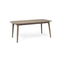 Placidity - Outdoor Expandable Dining Table With Slatted Tabletop And Tapered Legs - Gray